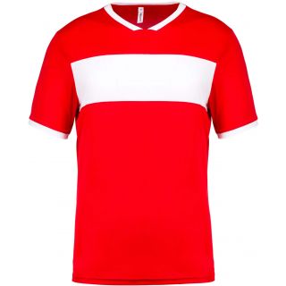 Maillot adulte polyester manches courtes PA4000 - Sporty Red / White