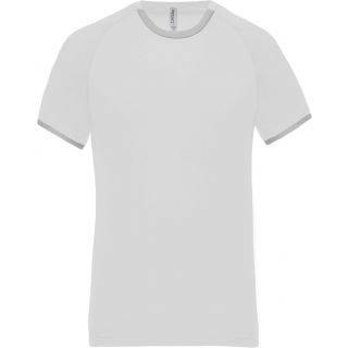 T-shirt polyester performance PA406 - White / Fine Grey