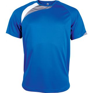 T-shirt unisexe manches courtes sport PA436 - Sporty Royal Blue / White / Storm Grey
