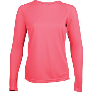 T-shirt femme manches longues sport PA444 - Fluorescent Pink