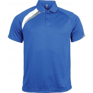 Polo sport manches courtes unisexe PA457 - Sporty Royal Blue / White / Storm Grey