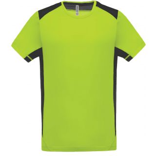 T-shirt sport bicolore PA478 - Lime / Dark Grey