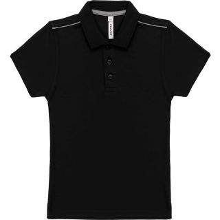 Polo sport manches courtes enfant PA488 - Black
