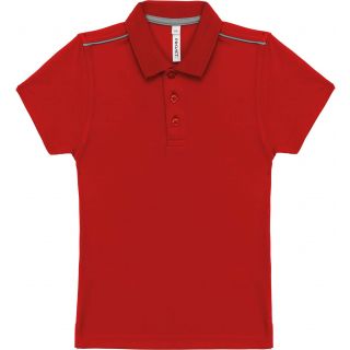 Polo sport manches courtes enfant PA488 - Sporty Red
