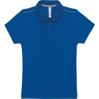 Polo sport manches courtes enfant PA488 - Sporty Royal Blue