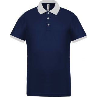 Polo homme piqué performance PA489 - Sporty Navy / White