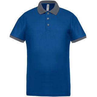 Polo homme piqué performance PA489 - Sporty Royal Blue / sporty grey