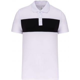 Polo manches courtes adulte PA493 - White / Black