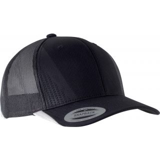 Casquette de sport avec filet PA773 - 6 panneaux - Black / White-One Size