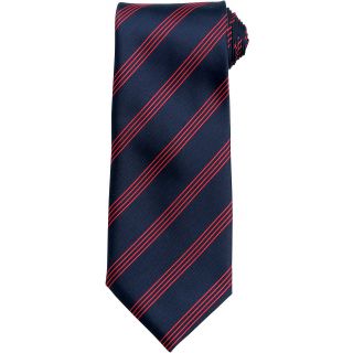 Cravate Four Stripe PB62- Dark Navy / Red
