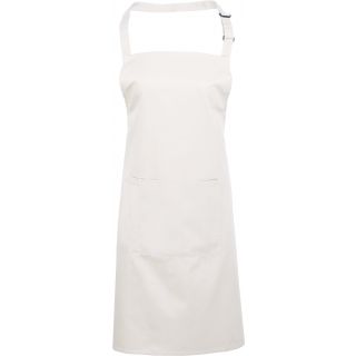 Tablier à bavette "Deluxe" avec poche PR124 - White