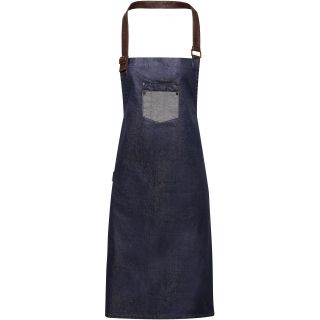 Tablier à bavette "Division" PR136 - Indigo Denim
