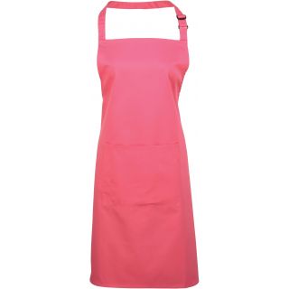 Tablier à bavette "Colours" avec poche PR154 - Fuchsia