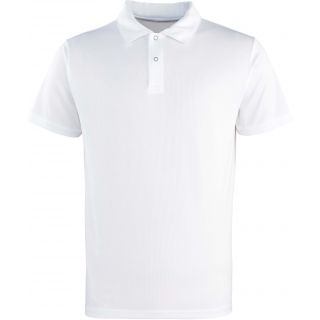 Polo respirant bouton pression Coolchecker PR612 - White