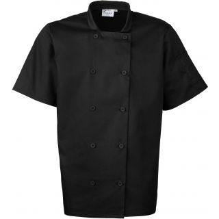 Veste de cuisine manches courtes PR656 - Black