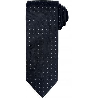 Cravate Micro Dot PR781 - Black / Dark Grey
