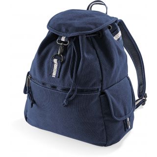 Sac à dos vintage en toile QD612 - Vintage Oxford Navy - 30 x 36 x 16 cm