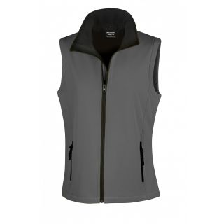 Bodywarmer Softshell Femme Printable R232F - Charcoal / Black