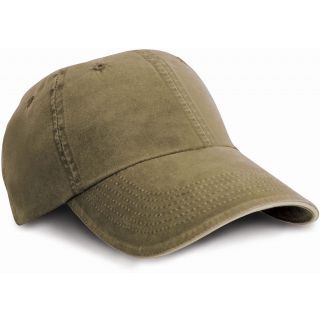 Casquette coton lavé RC054X - Olive / Stone