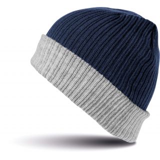 Bonnet "Chunky" - Navy / Grey