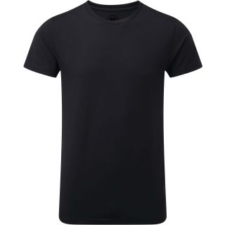 T-shirt polycoton col rond RU165M - Black