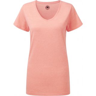 T-shirt femme col V RU166F - Coral Marl
