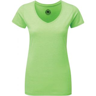 T-shirt femme col V RU166F - Green Marl