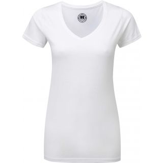 T-shirt femme col V RU166F - White