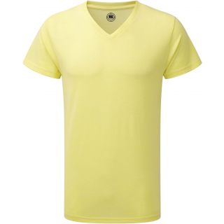 T-shirt homme col V RU166M - Yellow Marl