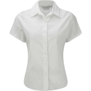 Chemise manches courtes femme twill RU917F - White