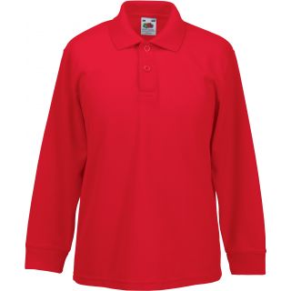 Polo enfant 65/35 manches longues SC63201 - Red