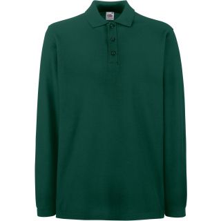 Polo homme manches longues premium SC63310 - Forest Green
