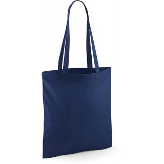 situation du Sac totebag coton à anses longues W101 - French Navy - 42 x 38 cm