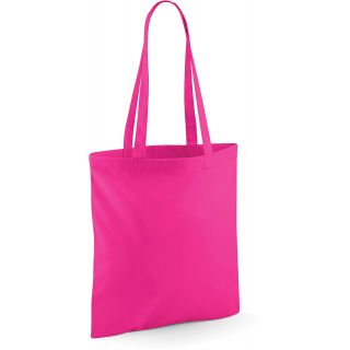 situation du Sac totebag coton à anses longues W101 - Fuchsia - 42 x 38 cm