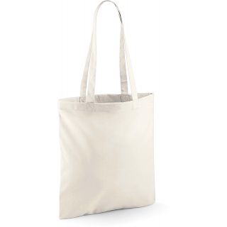situation du Sac totebag coton à anses longues W101 - Sand - 42 x 38 cm
