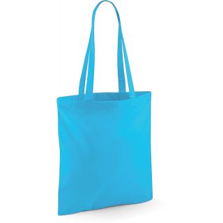 situation du Sac totebag coton à anses longues W101 - Surf Blue - 42 x 38 cm