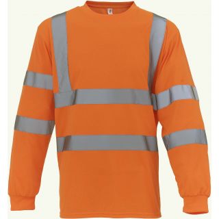 T-shirt haute visibilité manches longues HVJ420 - Hi Vis Orange