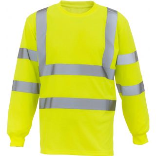 T-shirt haute visibilité manches longues HVJ420 - Hi Vis Yellow