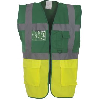 Gilet multifonction haute visibilité HVW801 - Paramedic Green / Hi Vis Yellow