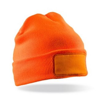 Bonnet imprimable double Tricot THINSULATE™ RC034X - Orange