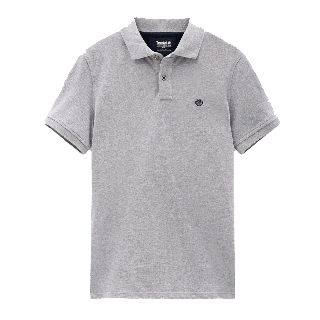 Polo coton piqué bio manches courtes Millers River TB0A1YQV - Grey Heather