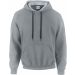 Sweat-shirt homme à capuche zippé 185C00 - Sport grey / Black