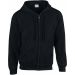 Sweat-shirt Heavy Blend™ Full Zip Hooded 18600 - Black