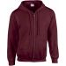 Sweat-shirt Heavy Blend™ Full Zip Hooded 18600 - Maroon