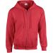 Sweat-shirt Heavy Blend™ Full Zip Hooded 18600 - Red