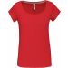 T-shirt femme col bateau manches courtes K384 - Red de face