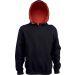 Sweat-shirt enfant à capuche contrastée K453 - Black / Red