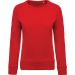 Sweat-shirt femme bio col rond manches raglan K481 - Red