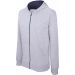Sweatshirt enfant zippé capuche K486 - Oxford Grey / Navy