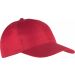 Casquette 6 panneaux polyester KP156 - Red